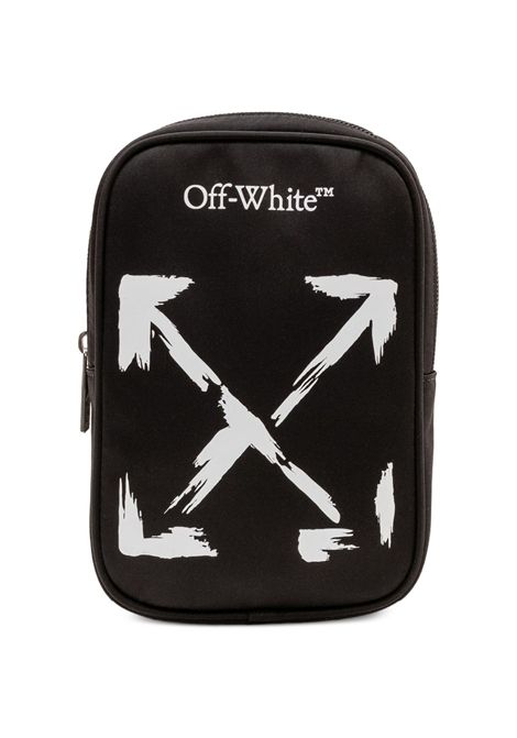 Borsa con logo OFF WHITE KIDS | OBNQ002S26FAB0011001BLACK WHITE